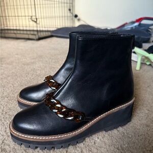 Coconuts by Matisse Black Ankle Boots with Chain Detail